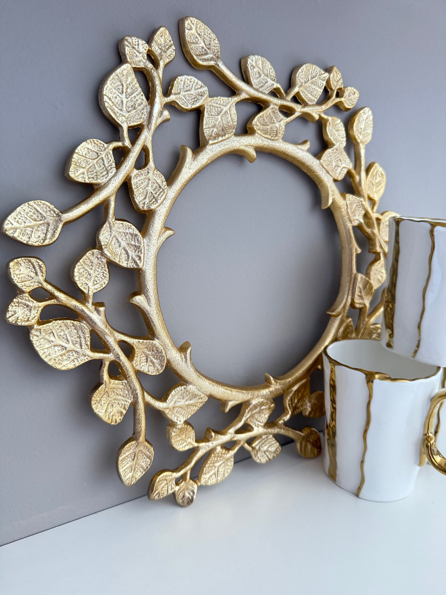 Set of Two Metal Gold Crowns