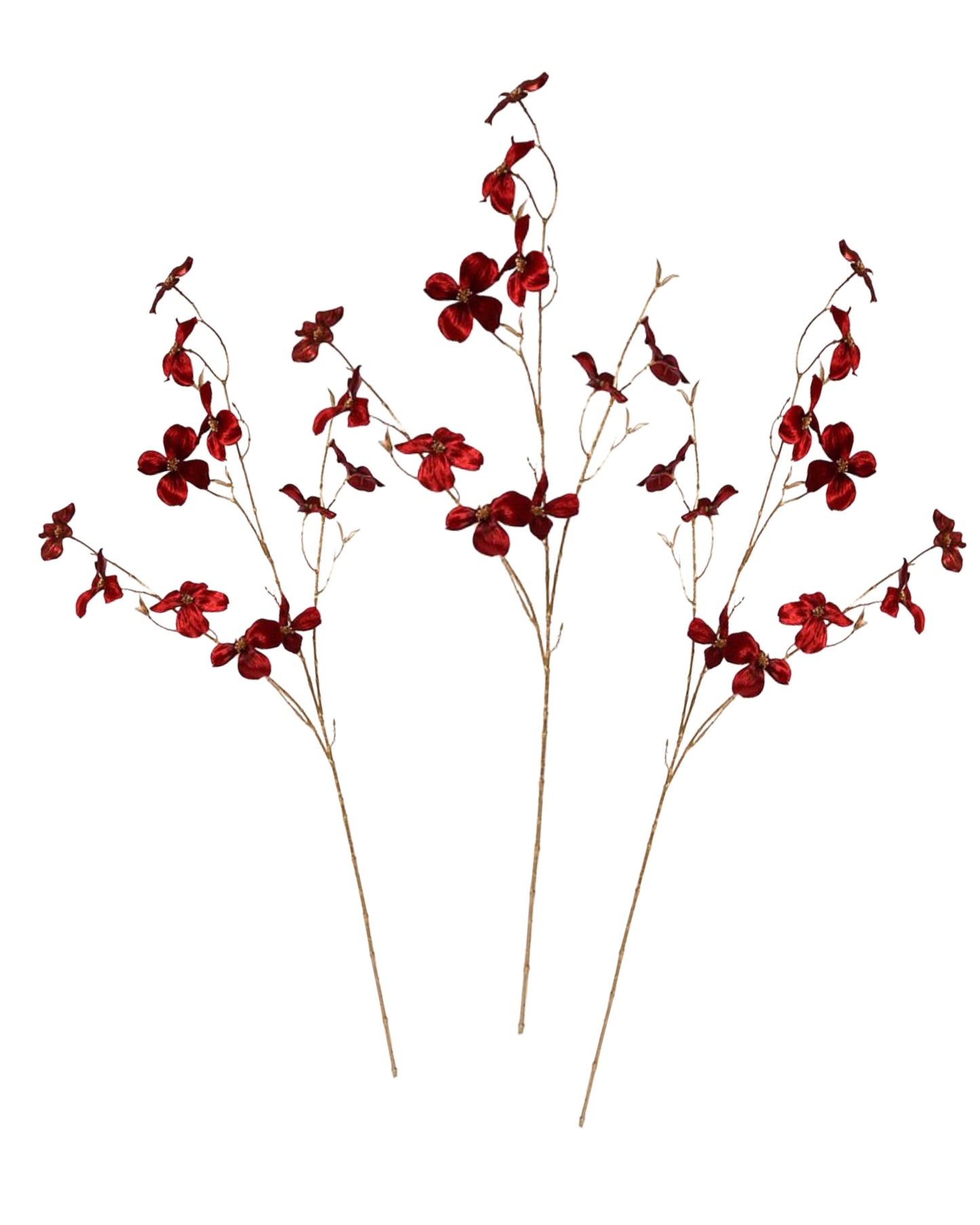 Set of 3 Velvet Spray Red