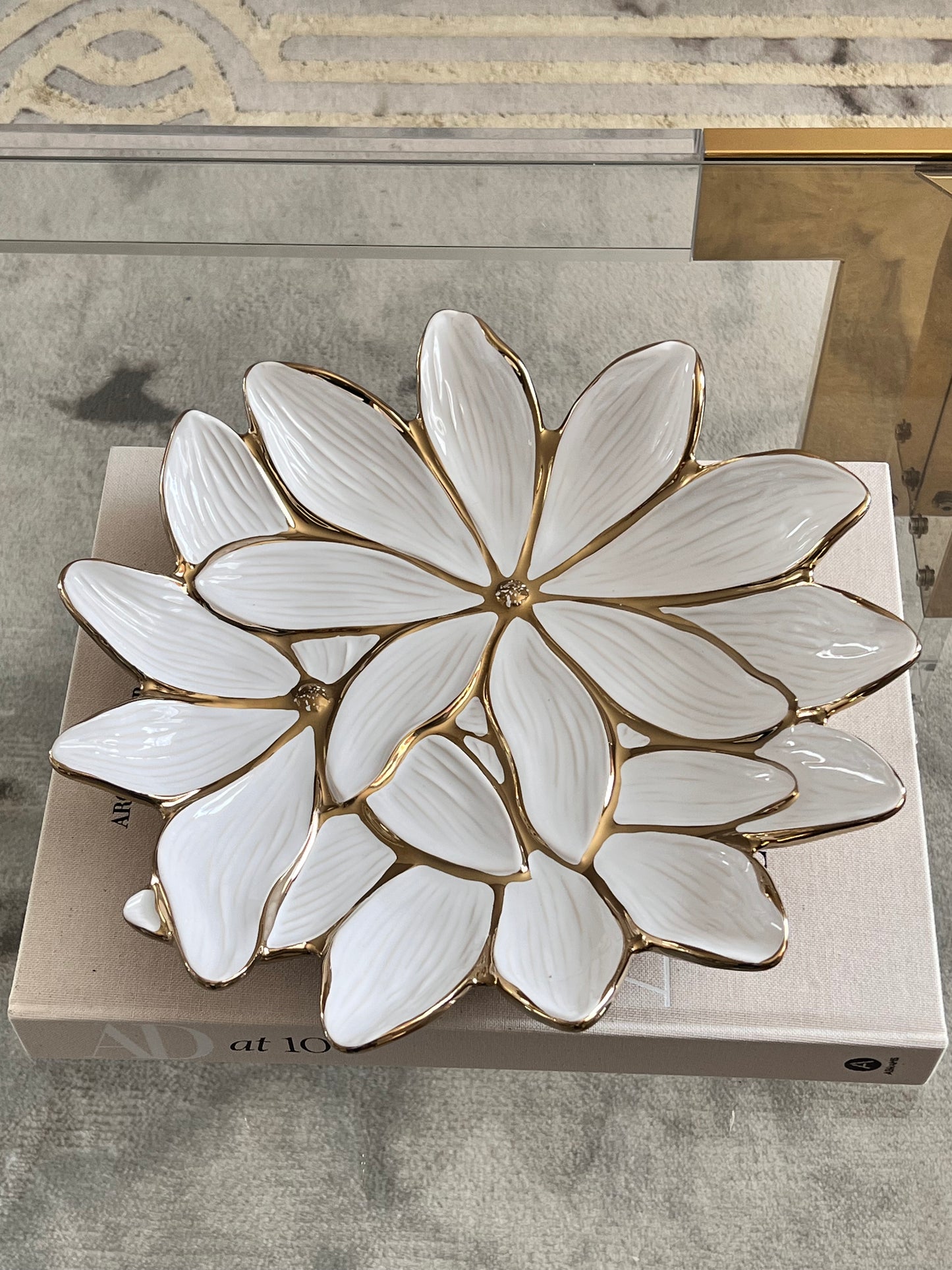 White Porcelain Flower Plate