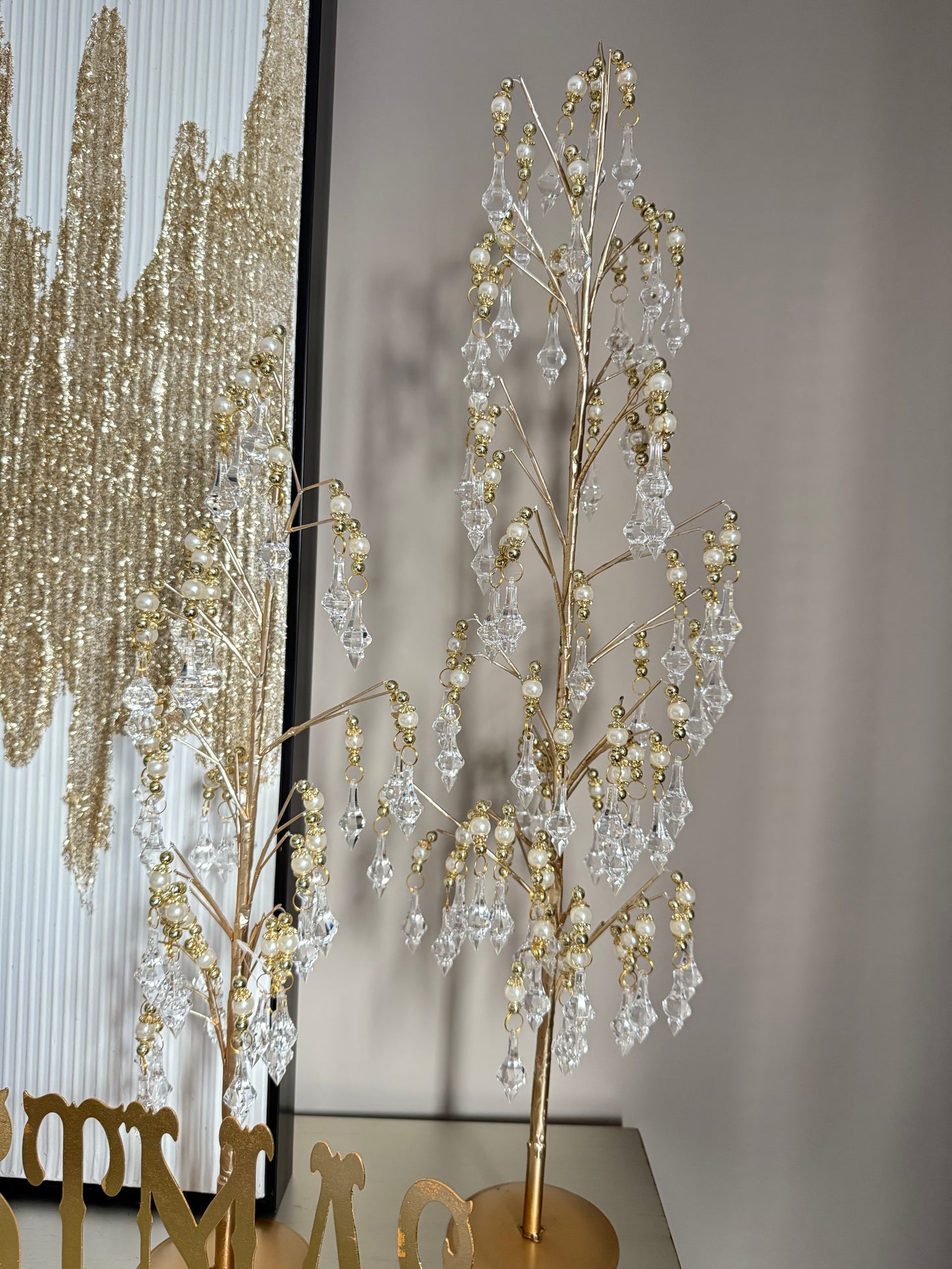 Set of 2 Dripping Diamonds Christmas Tree.