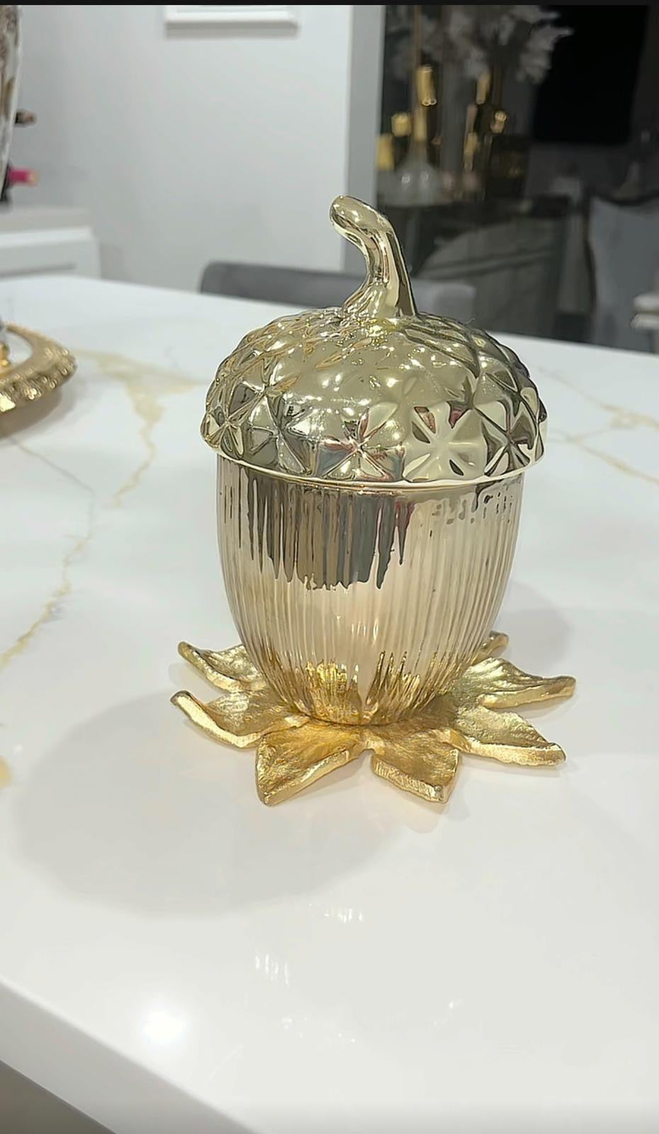 Luxury Acorn Candle shape.