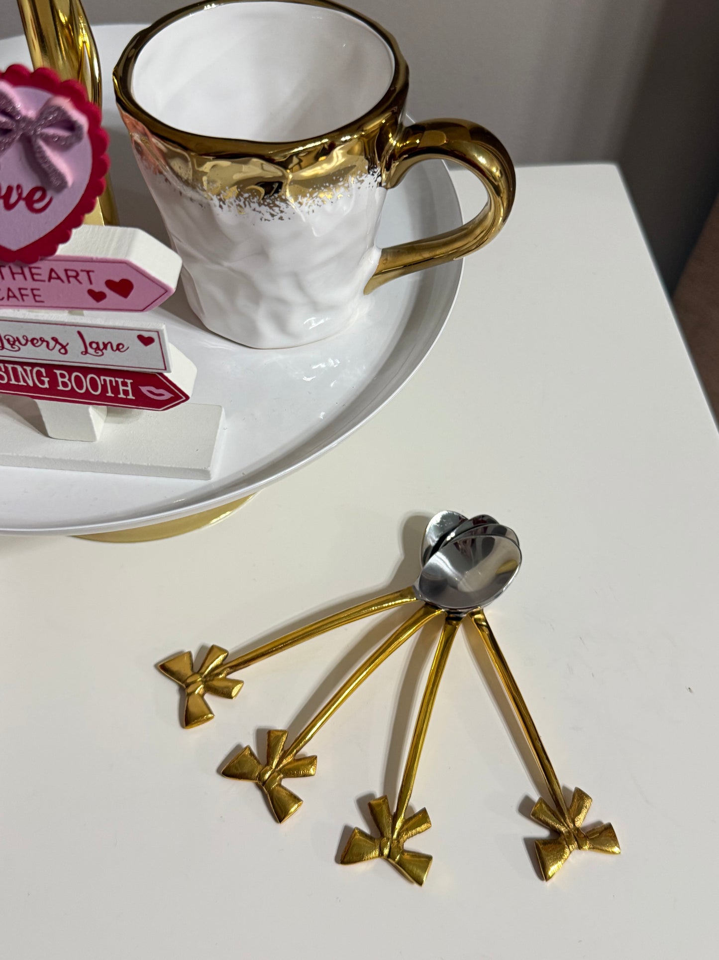 Gold Bow Spoon Set Of 4