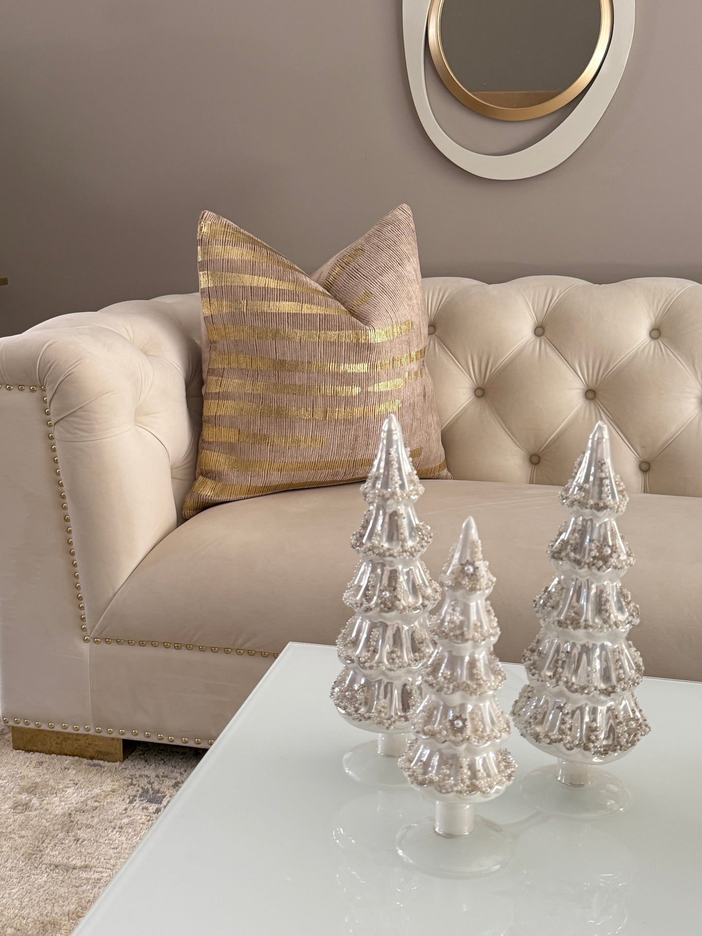 Stone Gold Velvet Pillow