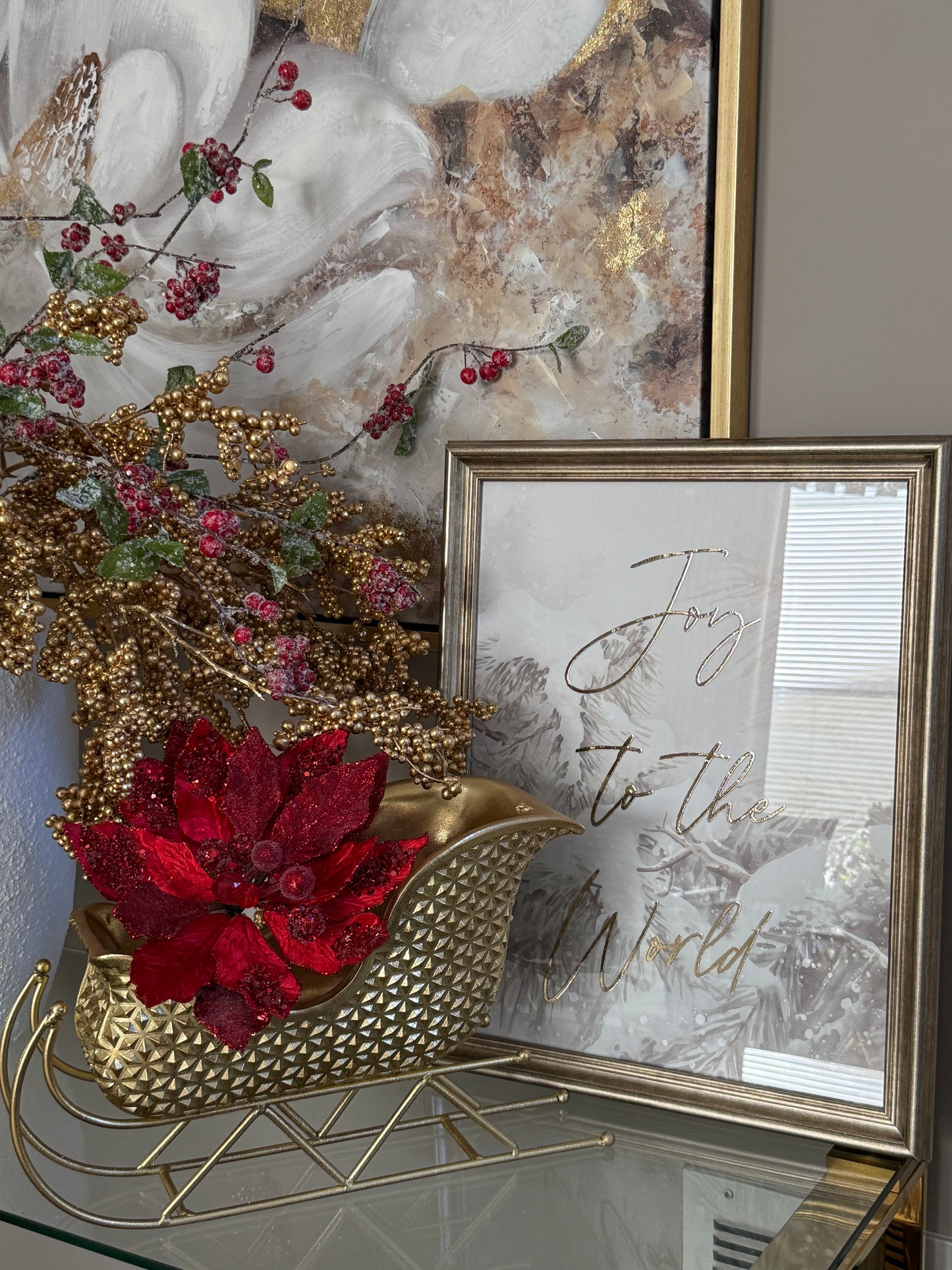 15.5" Gold Metallic Sleigh.