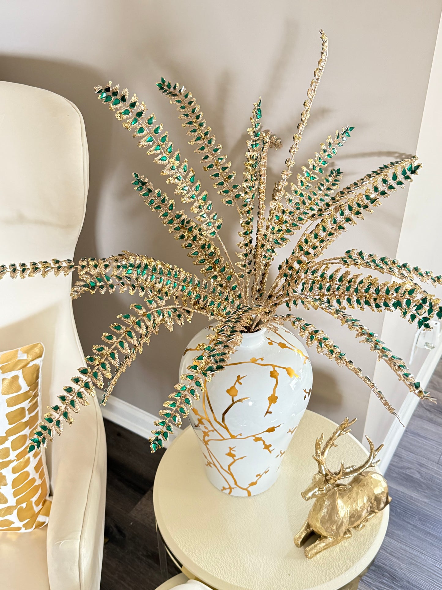 Set Of 3 Rhinestone Christmas Leaf(two tones available)