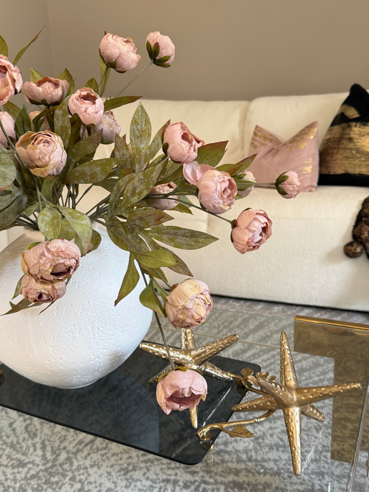 Dusty Rose Peony Set Of 3
