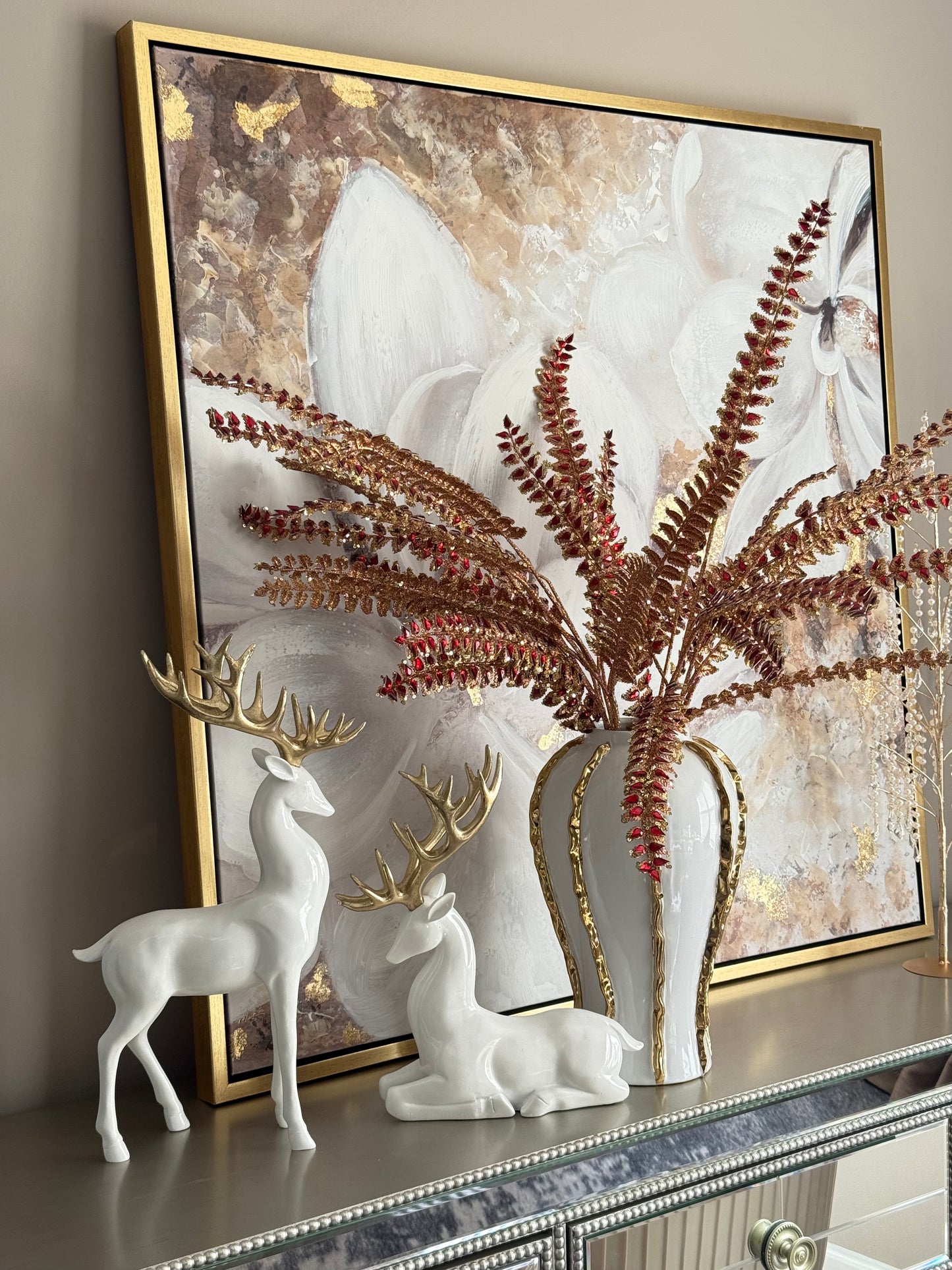 Set Of 3 Rhinestone Christmas Leaf(two tones available)