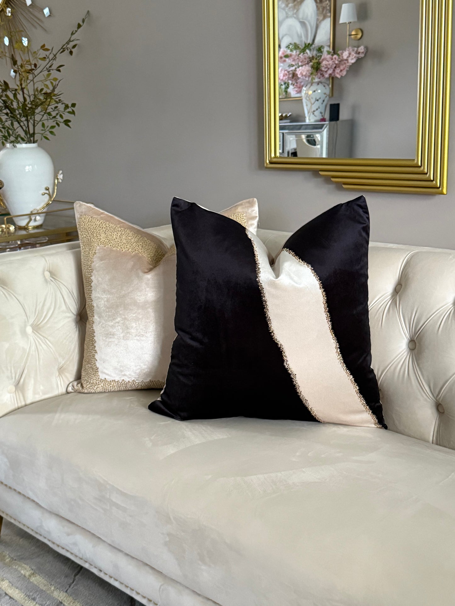 Black And Cream Pillow