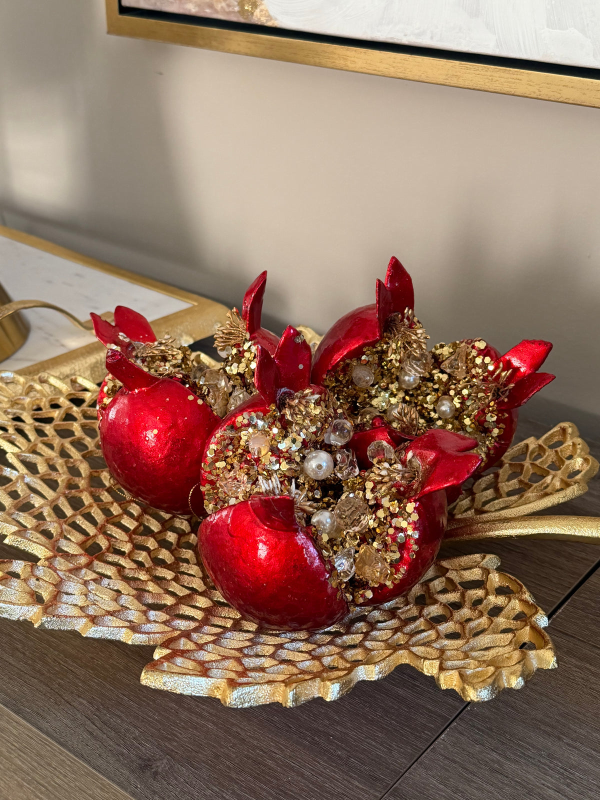 Pomegranate Open With Jewel set of 3