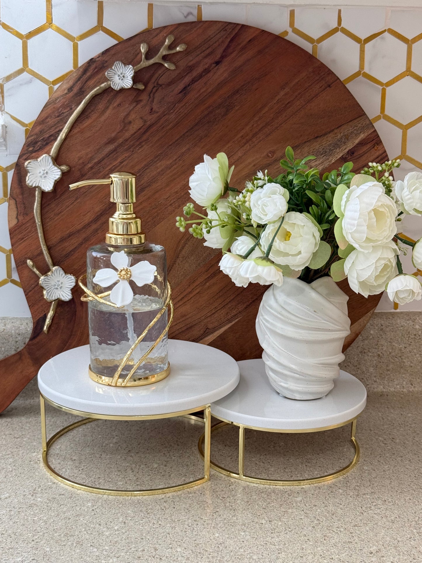 Set Of Two Glass Soap Dispensers