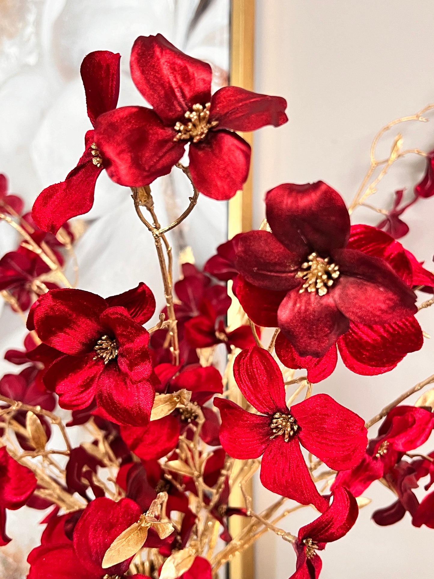 Set of 3 Velvet Spray Red