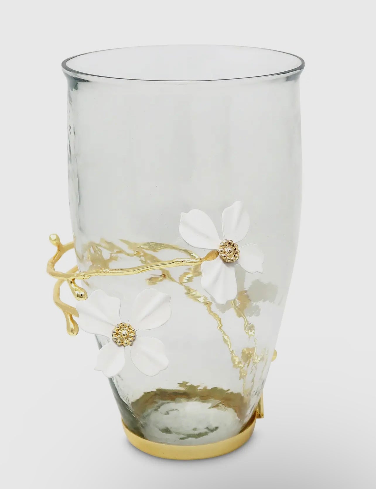 Glass Vase Gold Design