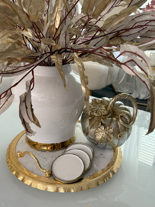 Set Of Two  Champagne Pumpkins