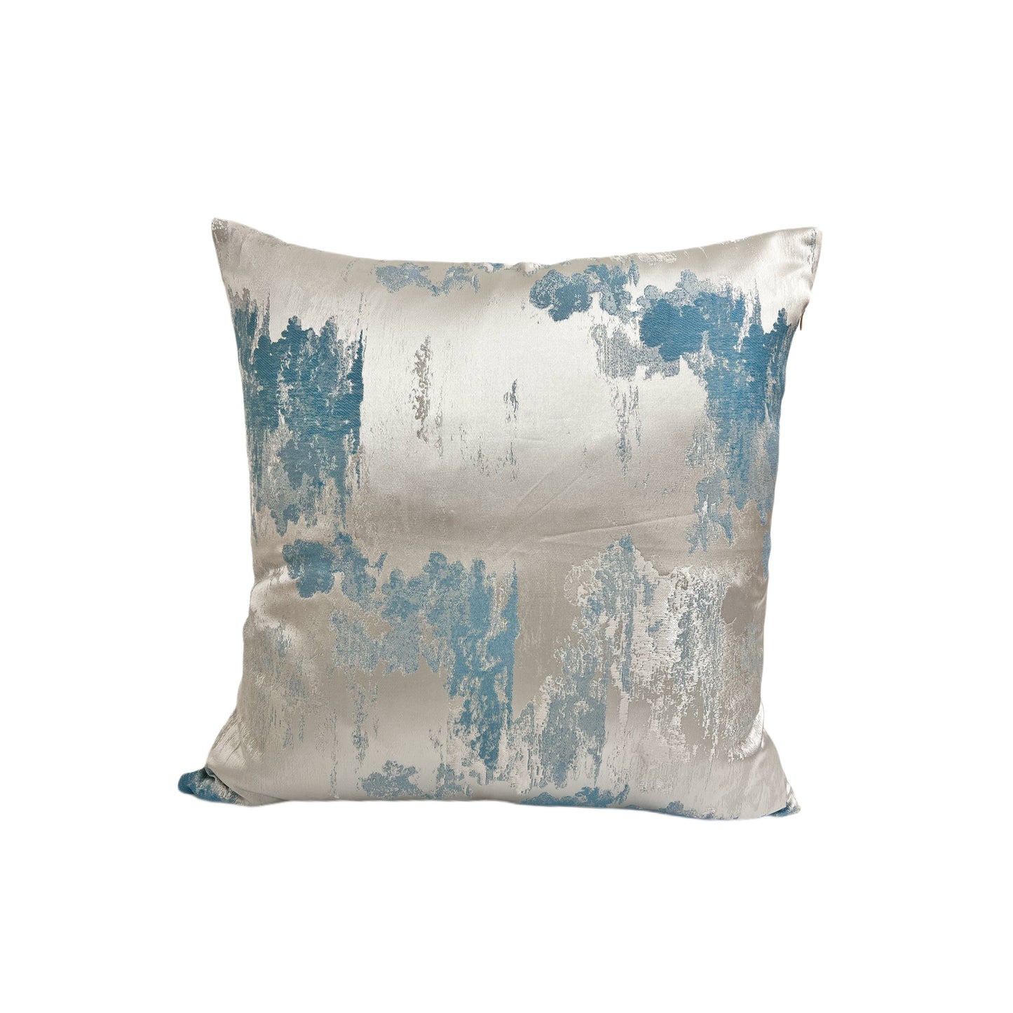 Silver and mint pillow cover