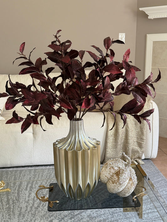 Set of 3 Burgundy Velvet Stems