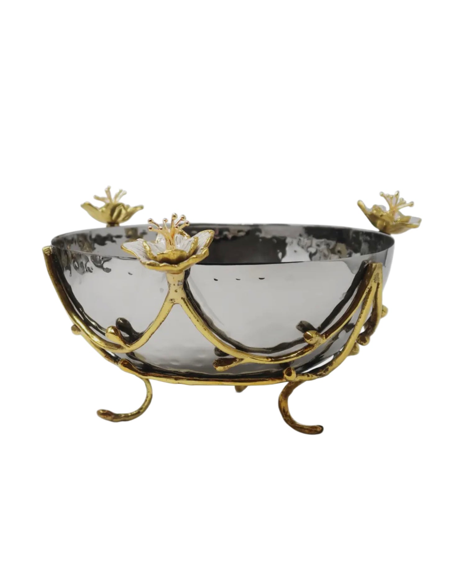 Stainless Steel Bowl with gold design