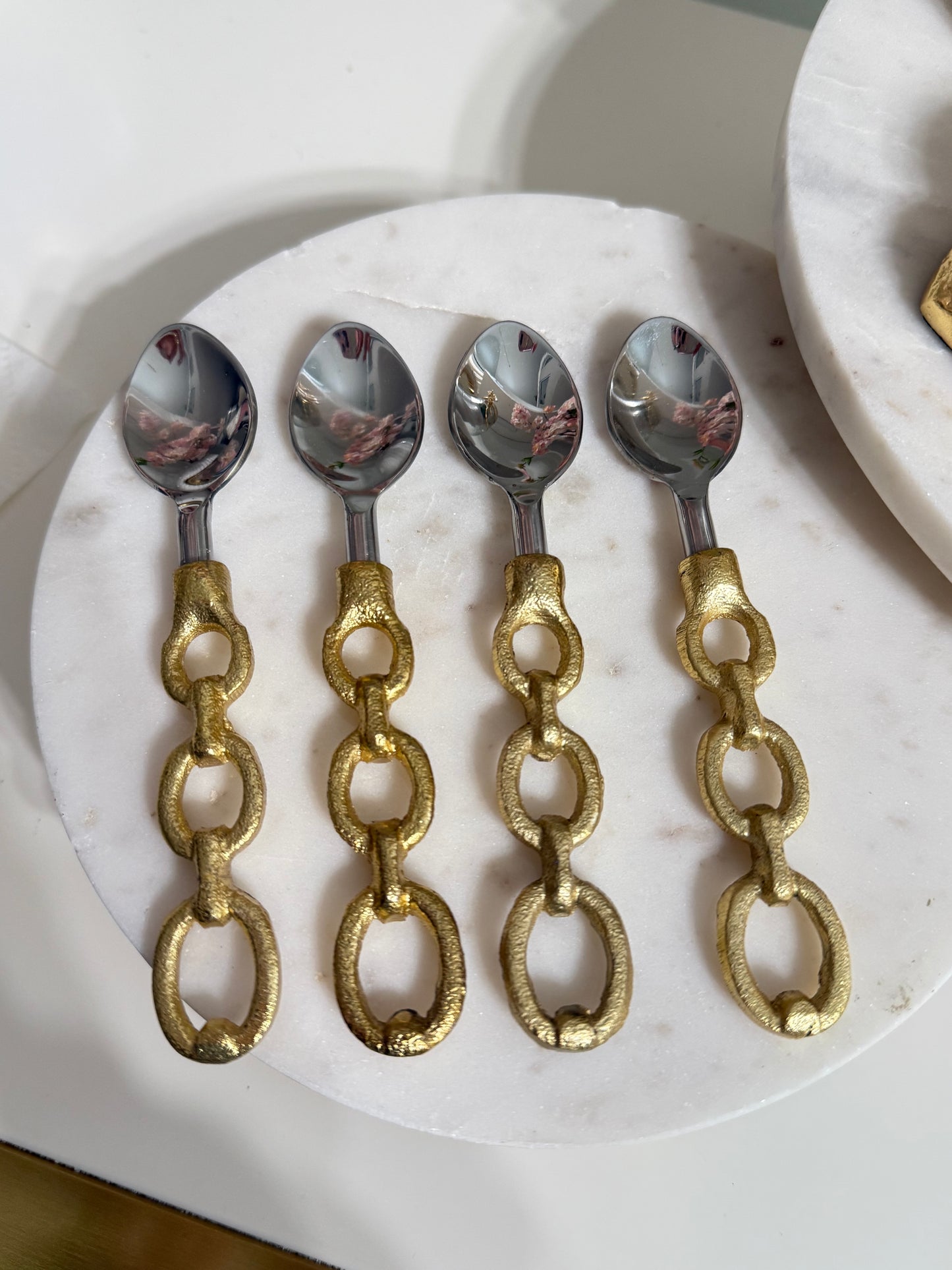 Set of 4 Stainless steel Deserts Spoons