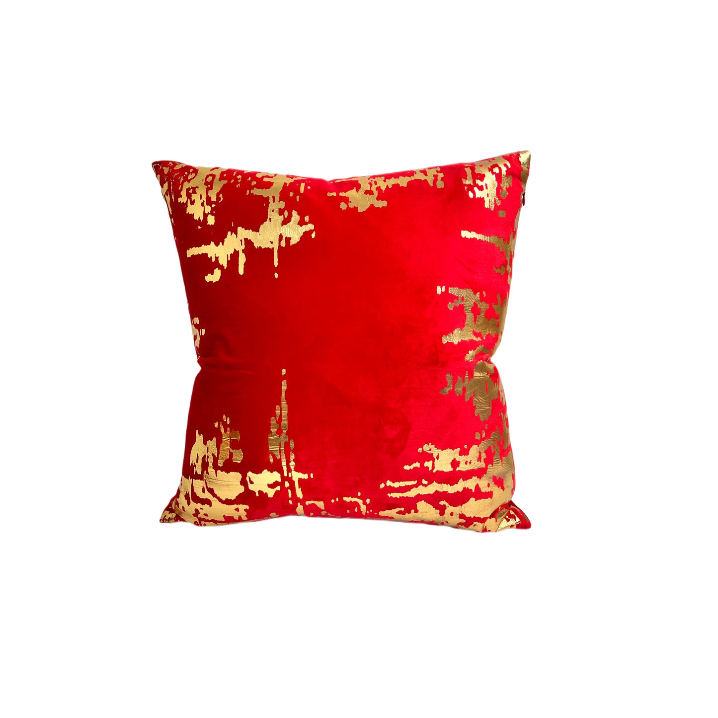 Red And Gold Foil Pillow Cover