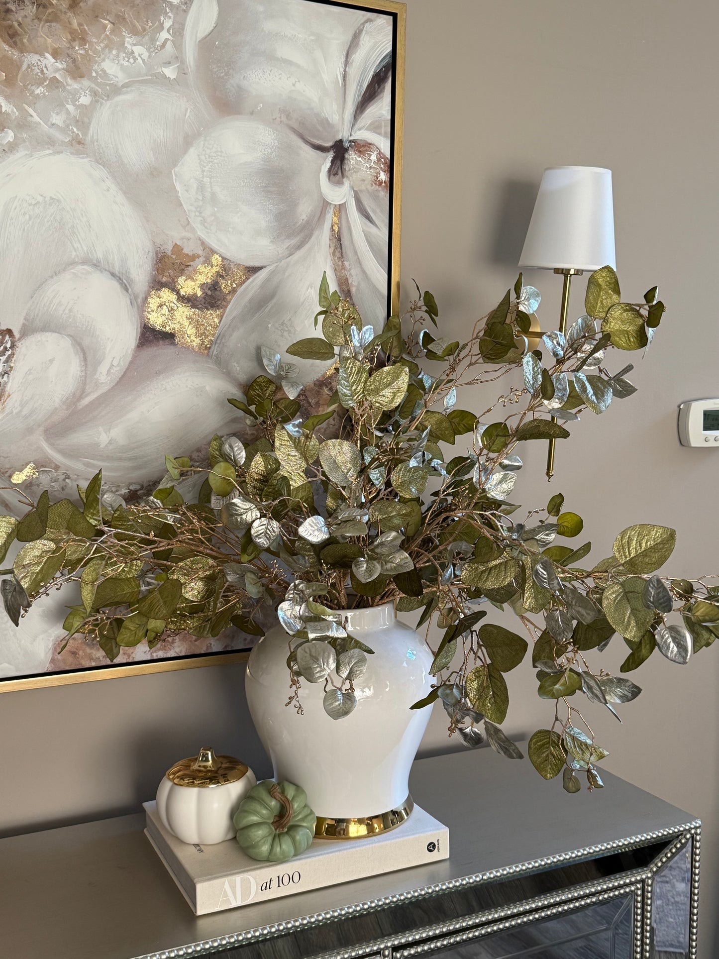 Set of 3 green olive Stems