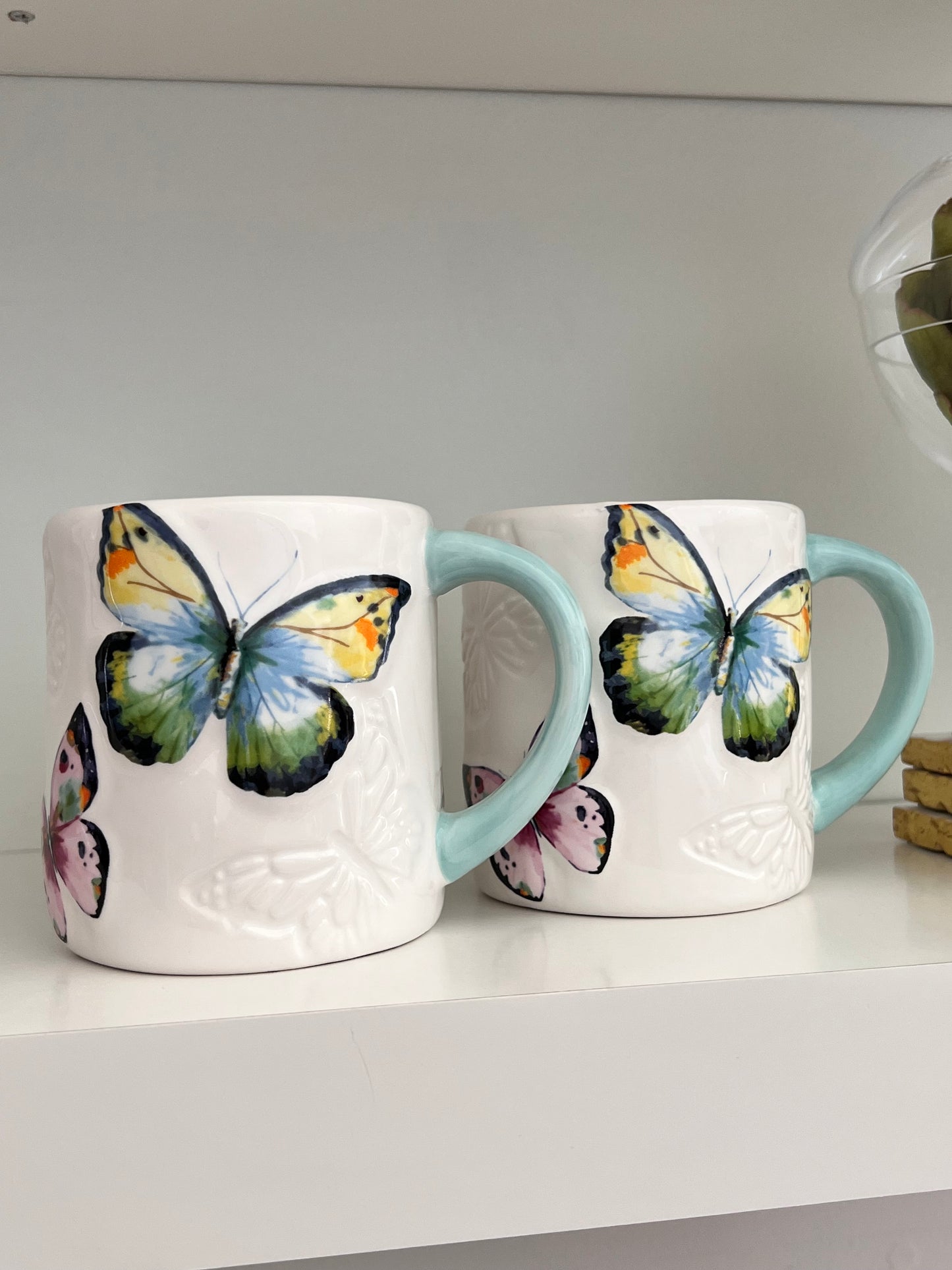 Set of two butterfly coffee mug