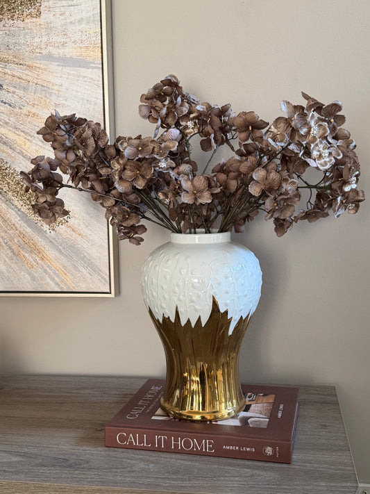 Set Of 3 Hydrangea Brown