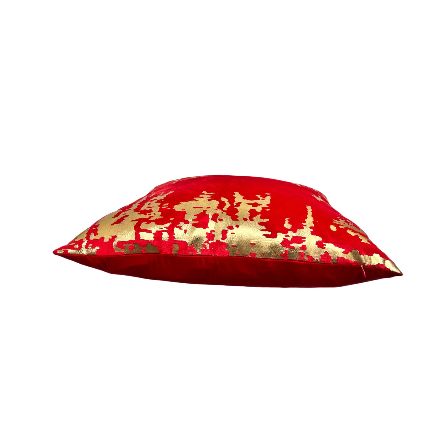 Red And Gold Foil Pillow Cover