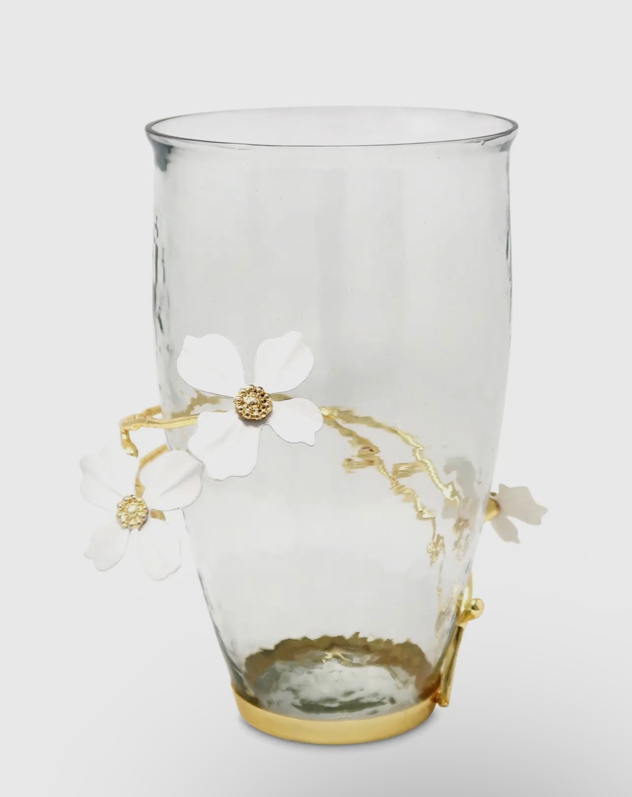 Glass Vase Gold Design