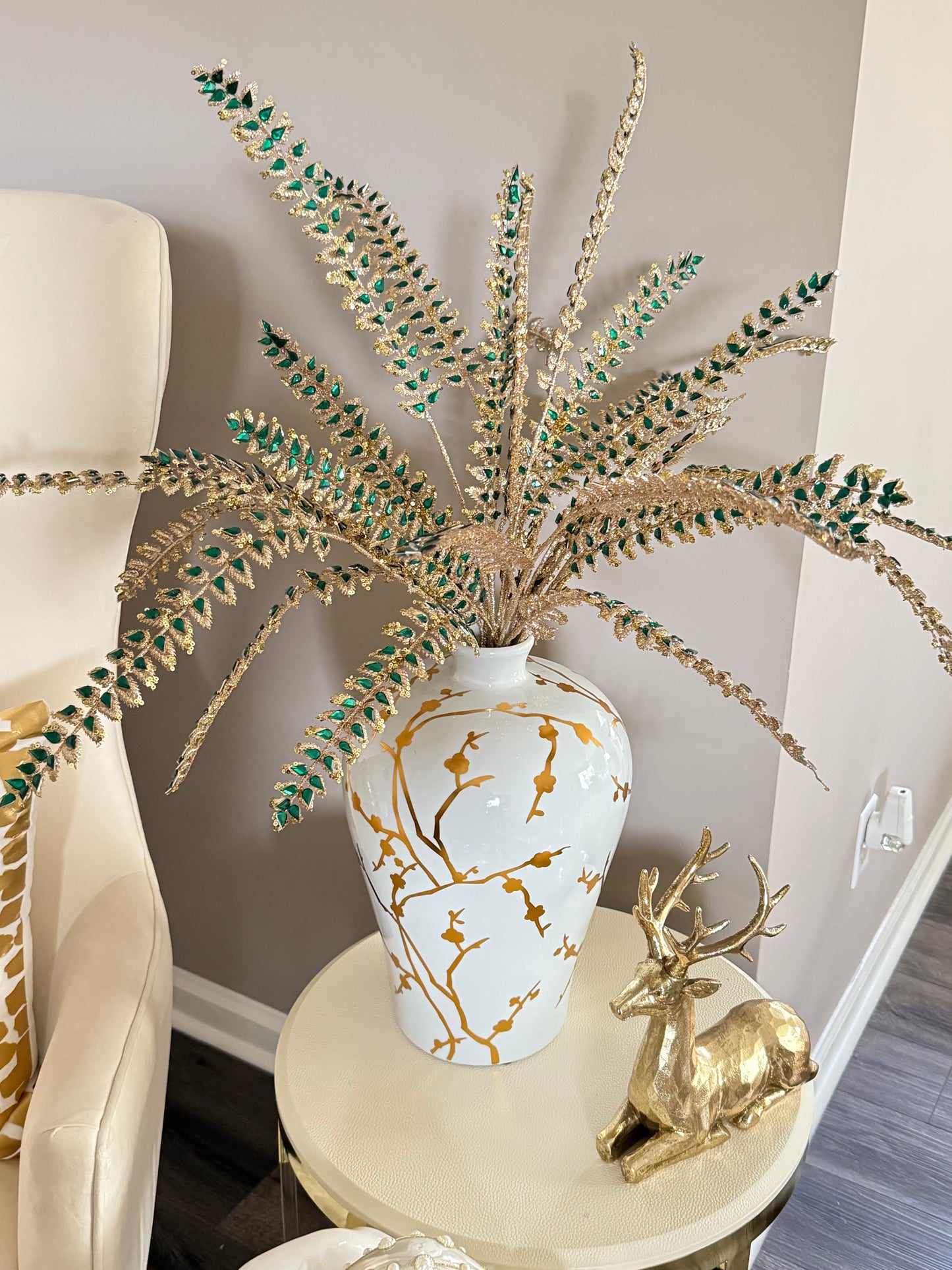 Set Of 3 Rhinestone Christmas Leaf(two tones available)