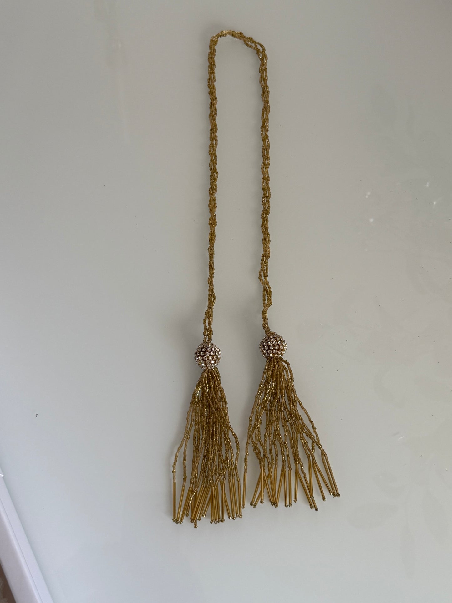 Gold Beaded Garland with Tassels