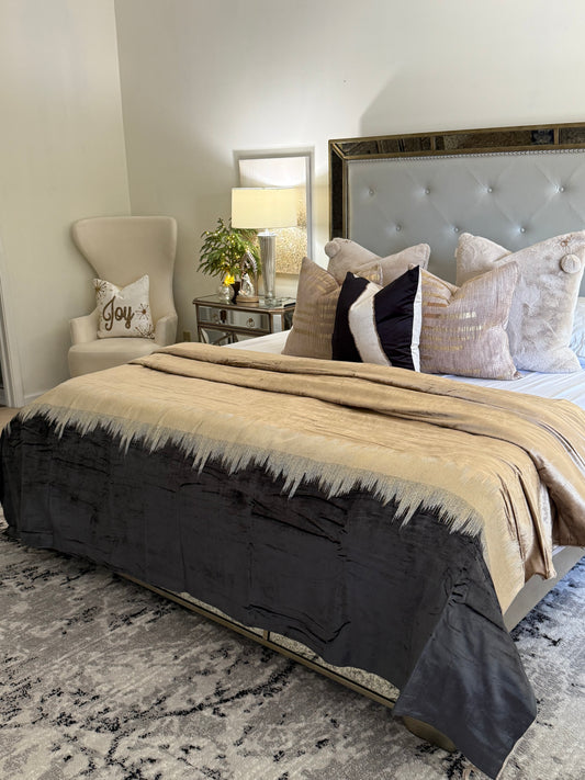 Stone Charcoal Duvet Cover(King size)