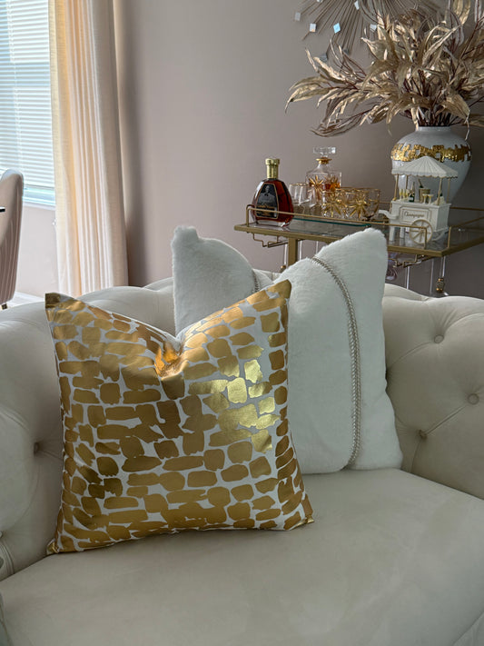 Ivory and Gold  Pillow