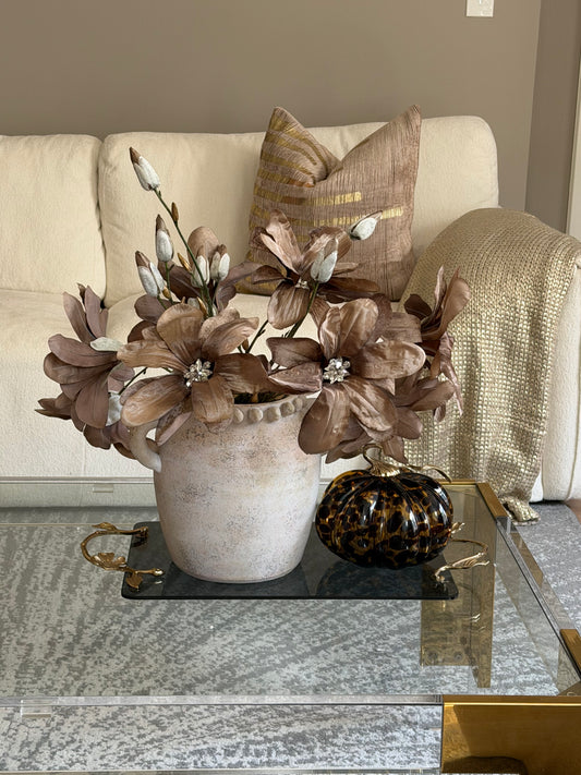 Diamond Velvet Magnolia Brown Set of 3.
