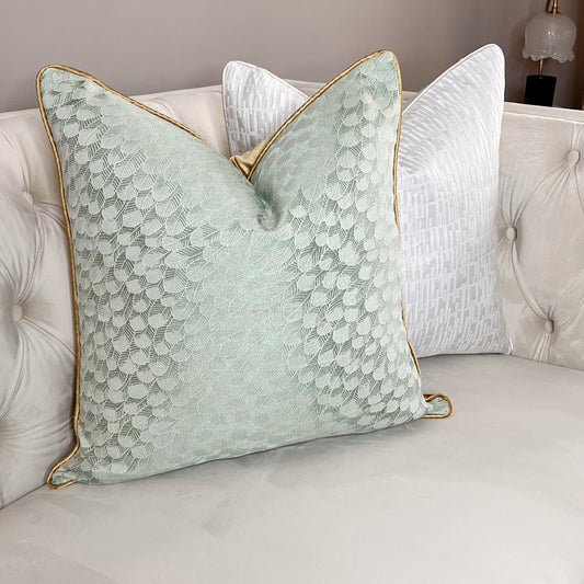 Green pillow covers