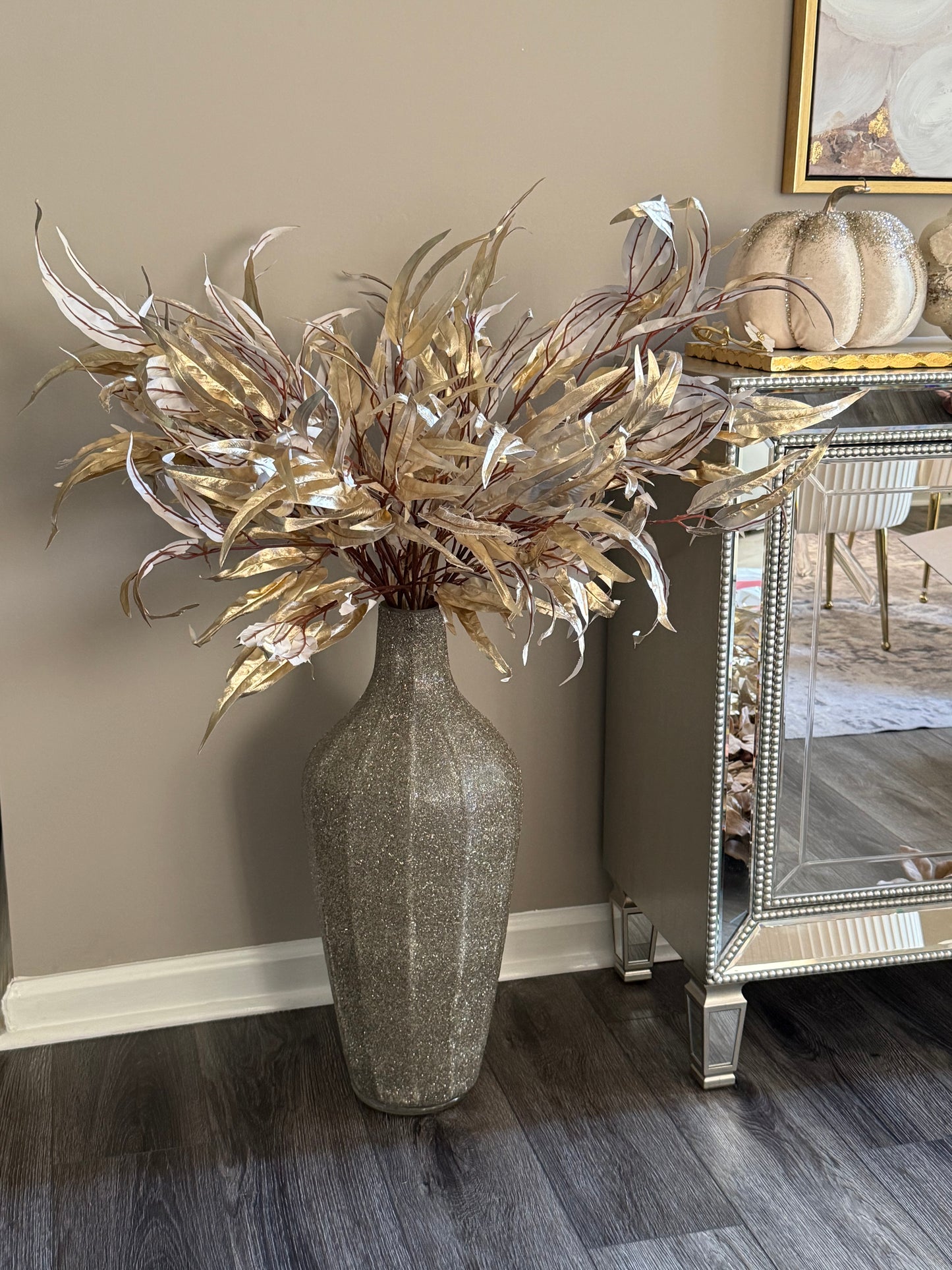 Metallic Eucalyptus Gold Spray set of 3