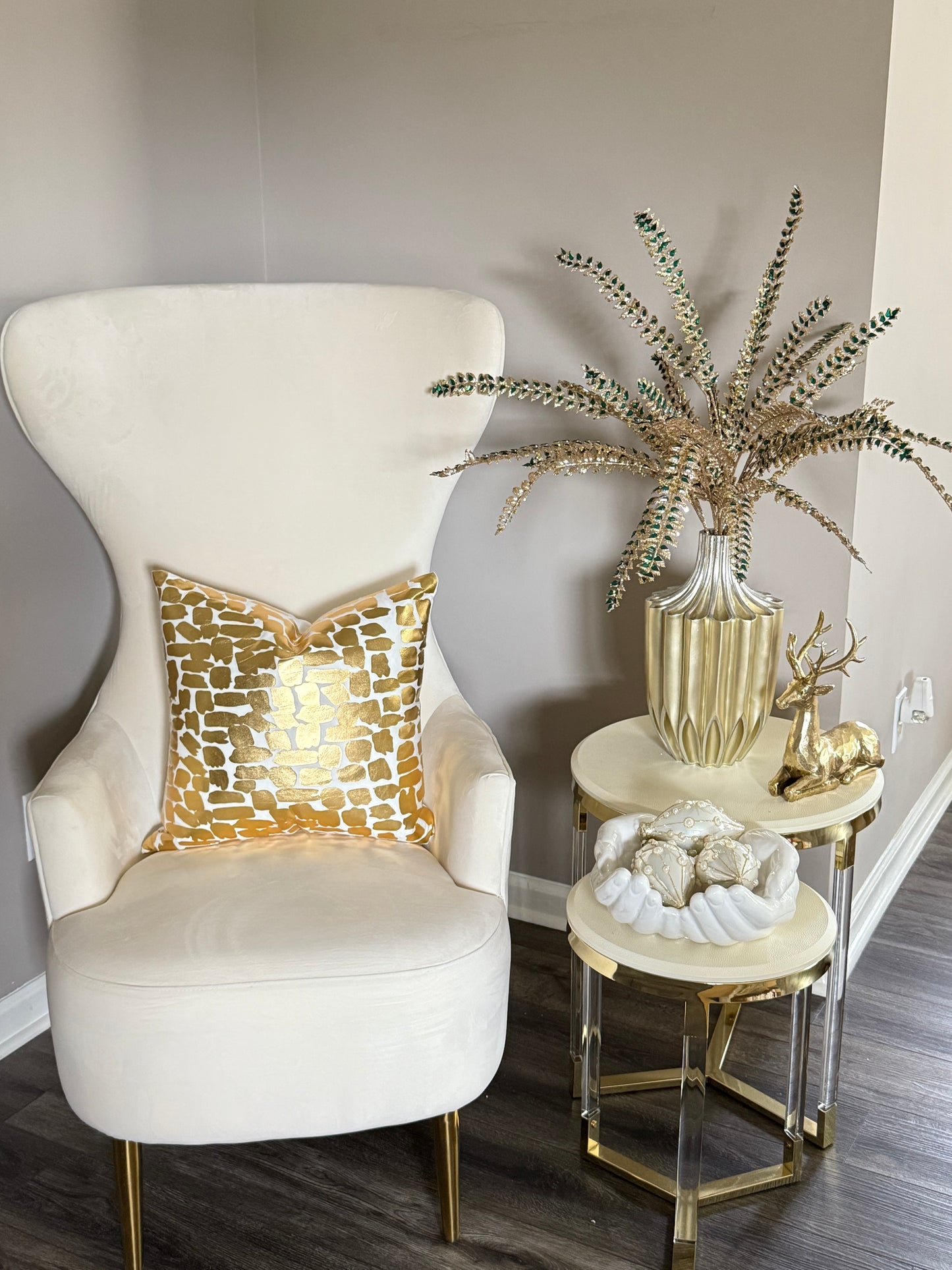 Set Of 3 Rhinestone Christmas Leaf(two tones available)