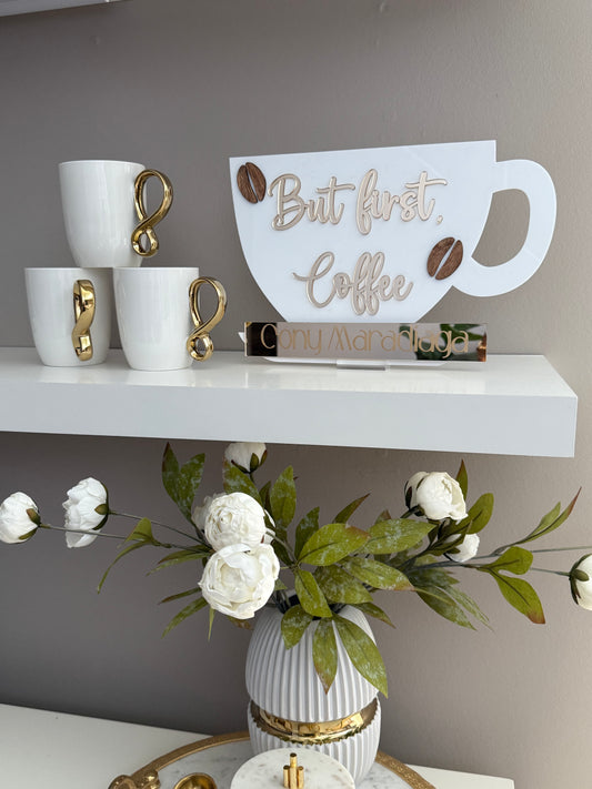 Set of Two Gold Twist Mugs