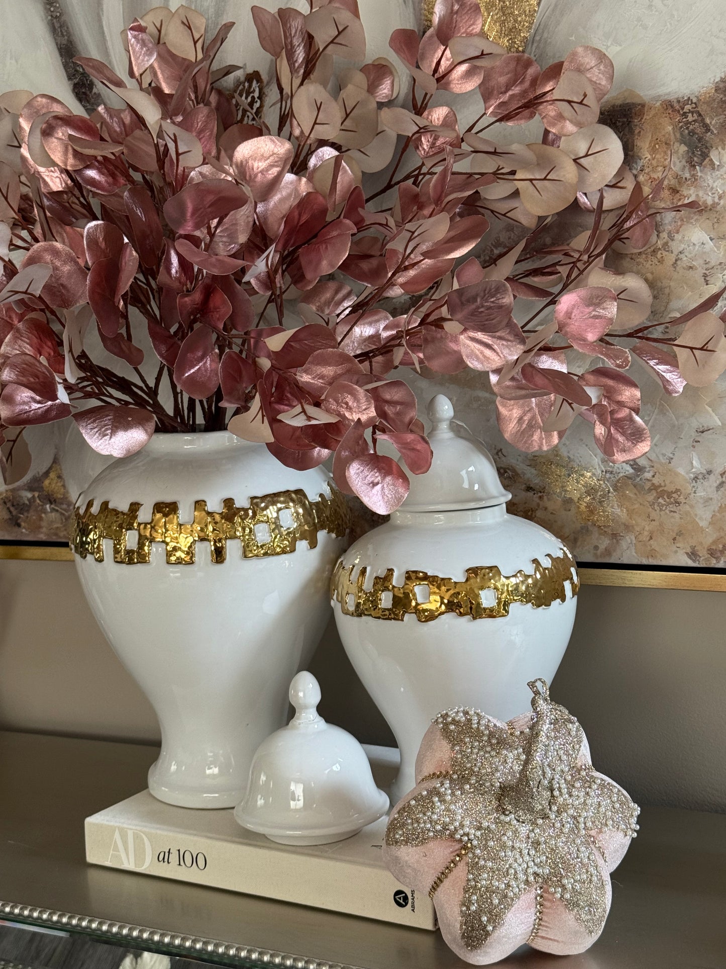 Set Of Two Beaded Pumpkins 🎃