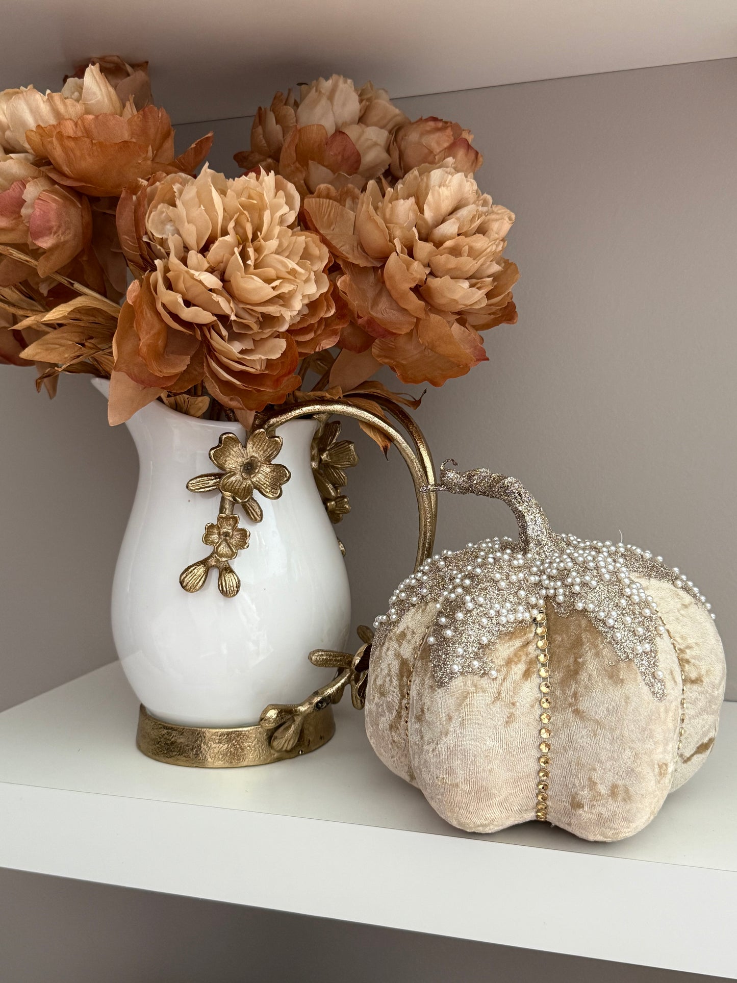 Set Of Two Beaded Pumpkins 🎃