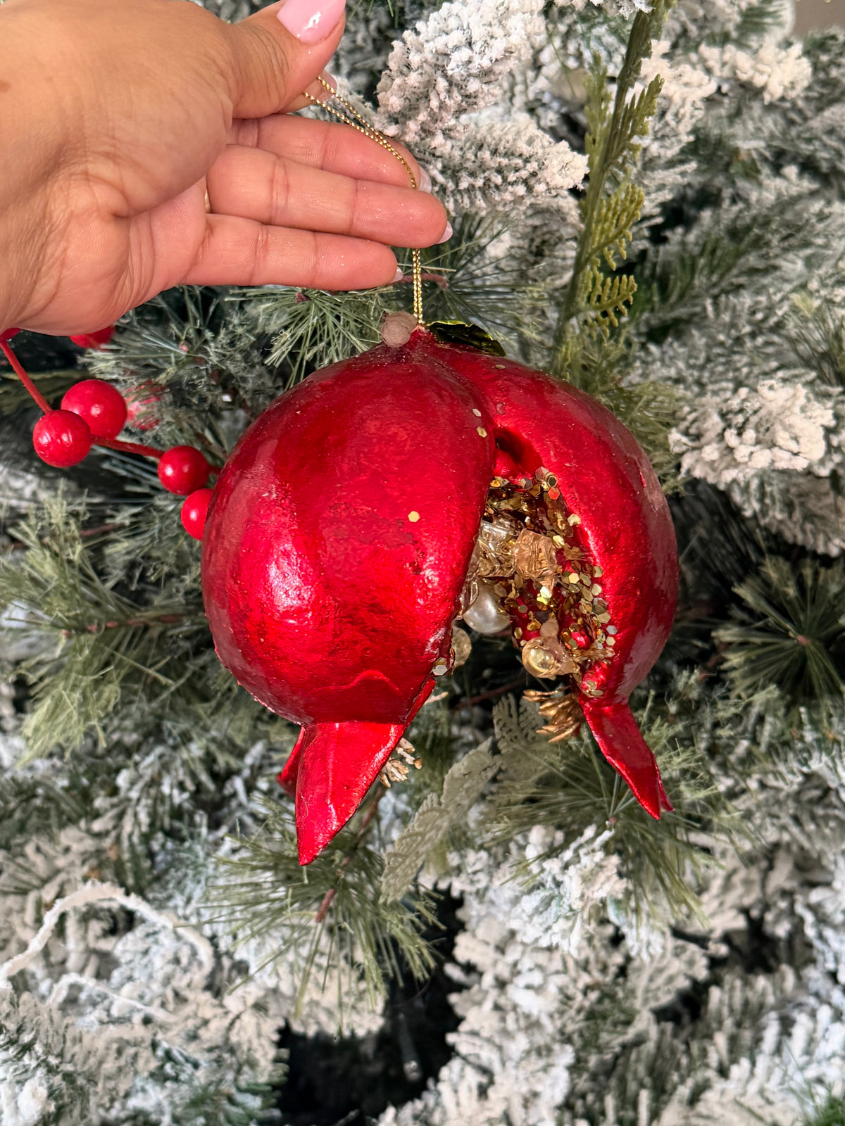 Pomegranate Open With Jewel set of 3