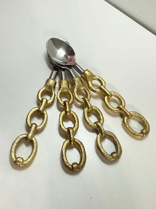 Set of 4 Stainless steel Deserts Spoons