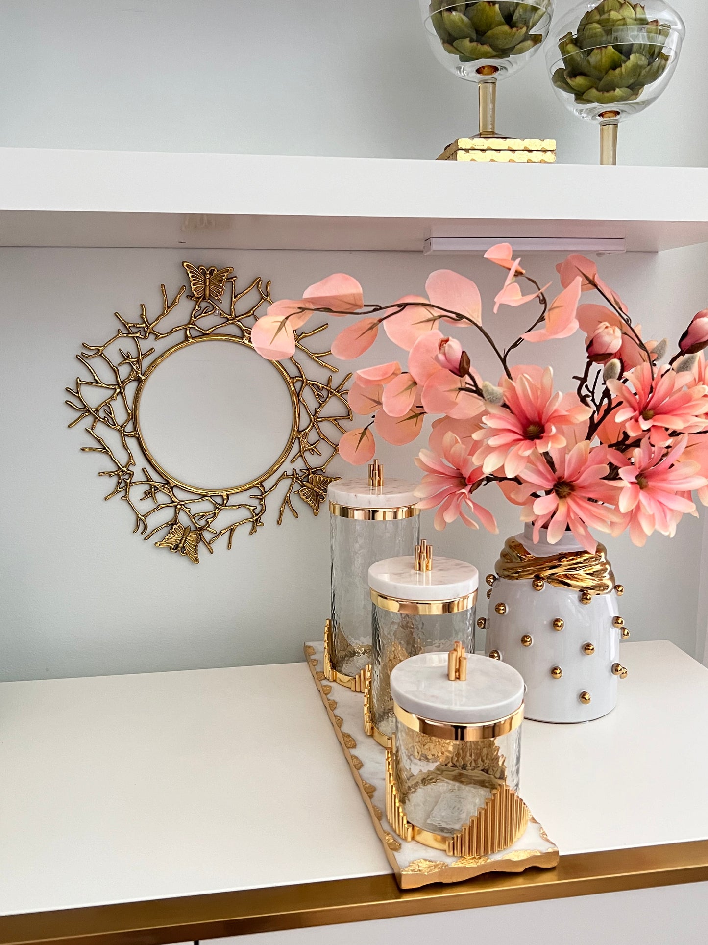 Metal Butterfly Wreath