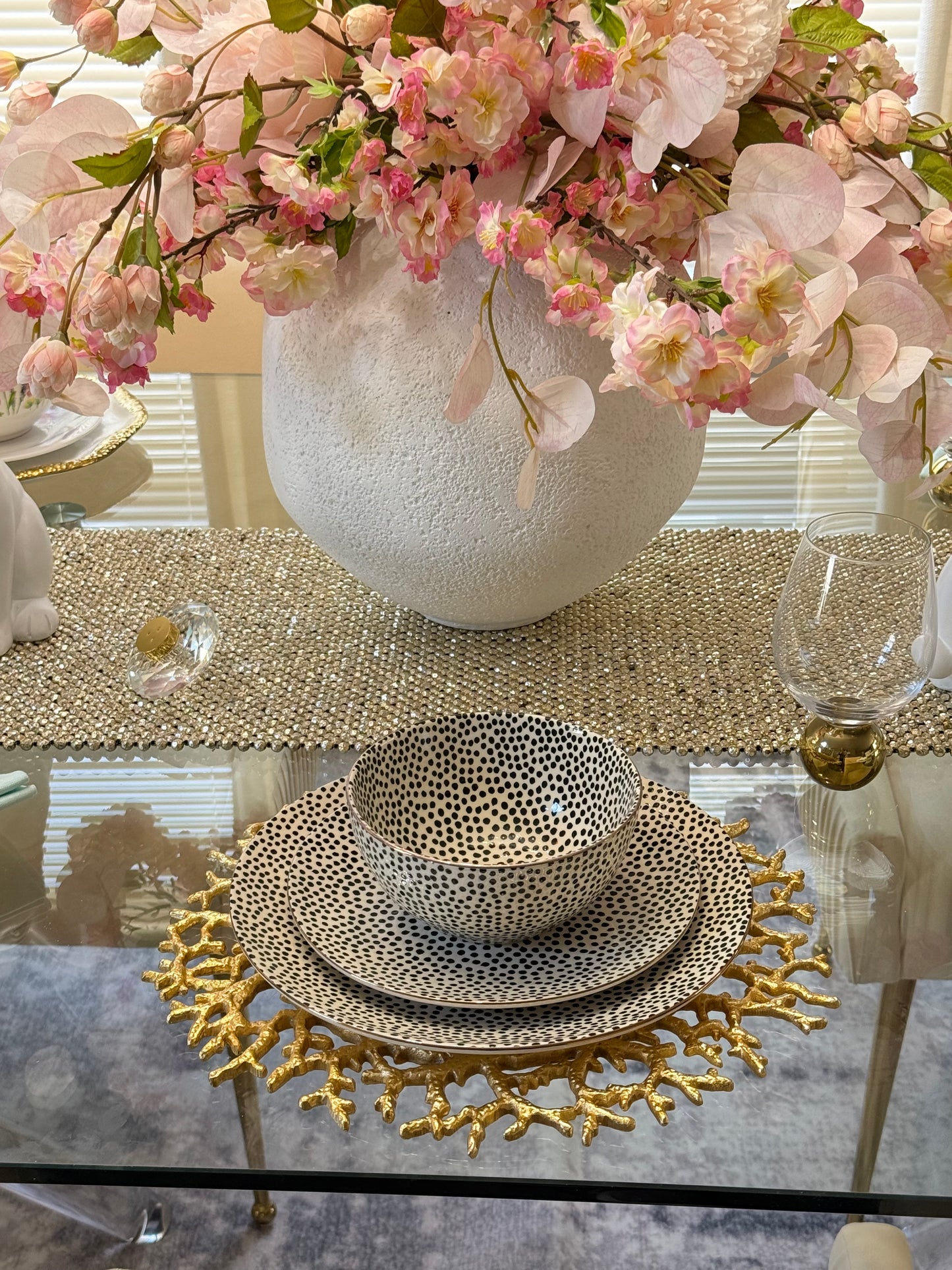 Set of Two Metal Gold Crowns