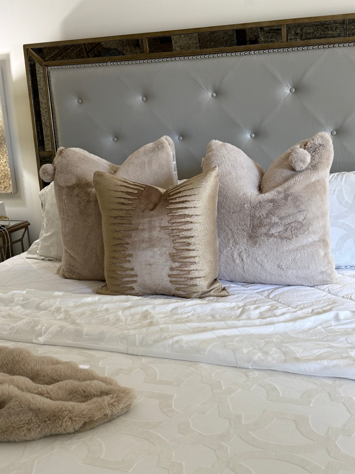 Snow Beige Pillow Cover