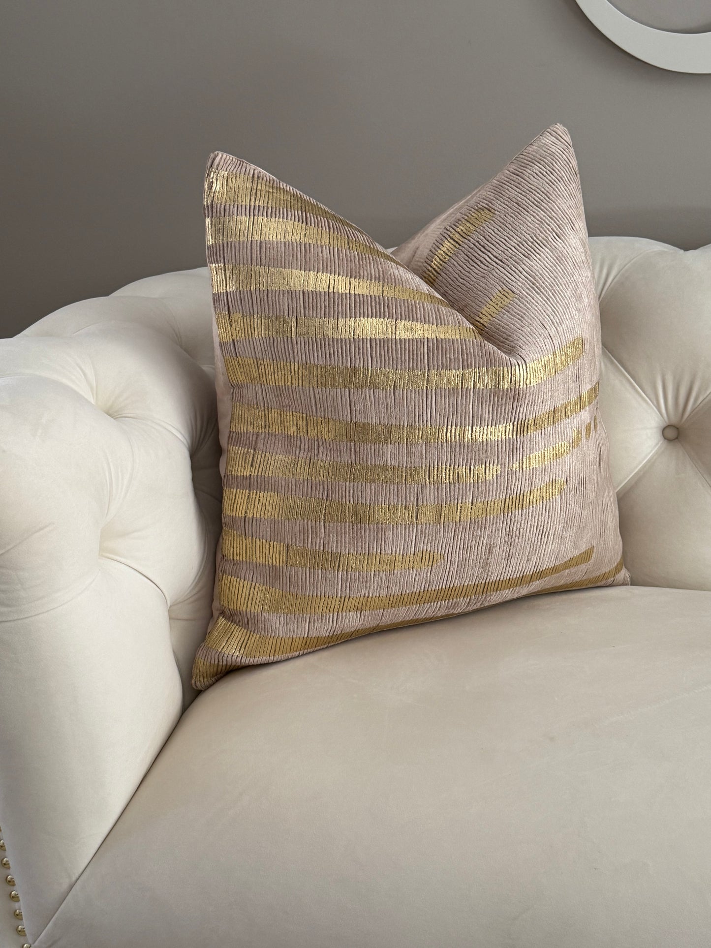 Stone Gold Velvet Pillow