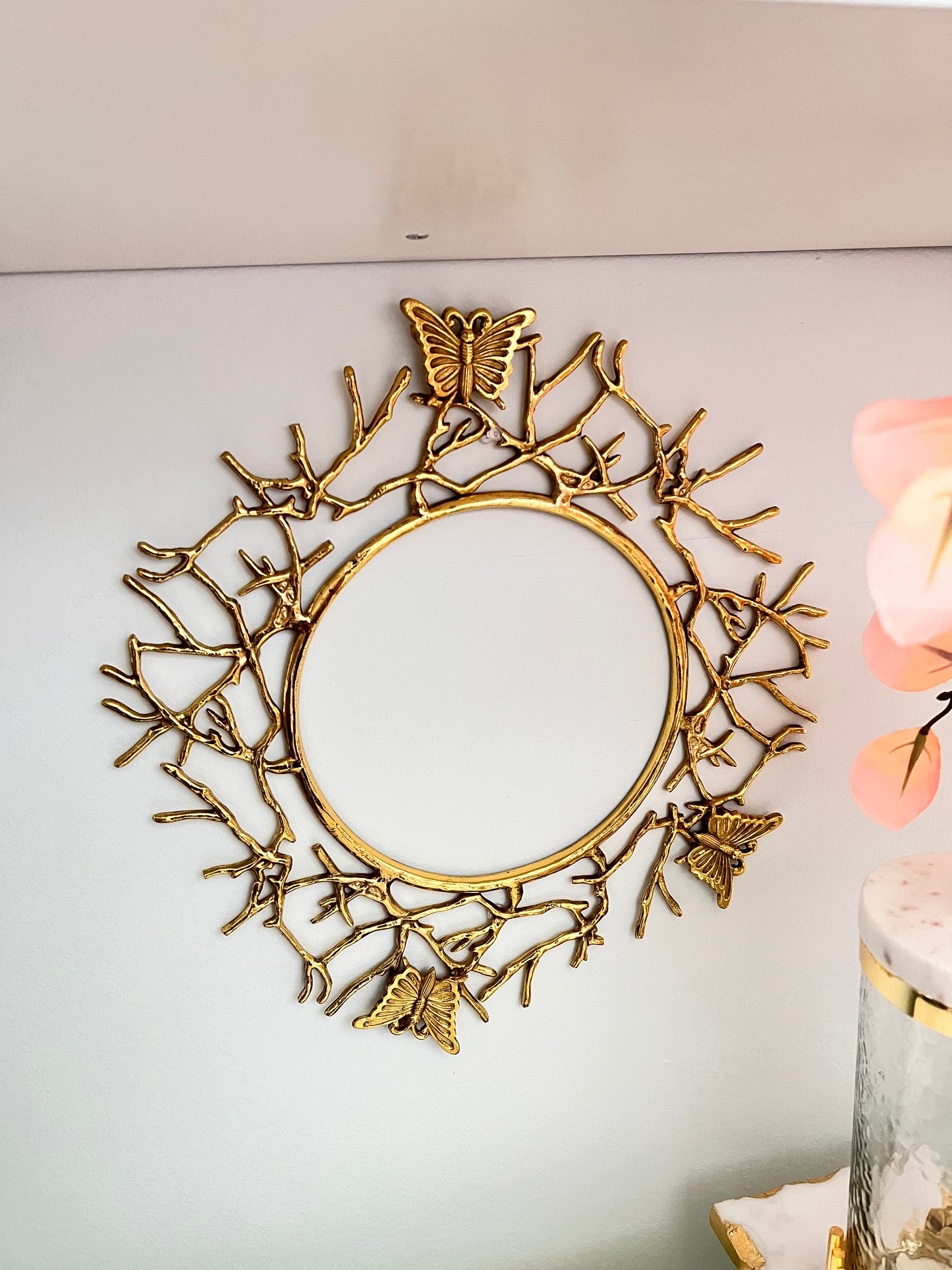 Metal Butterfly Wreath