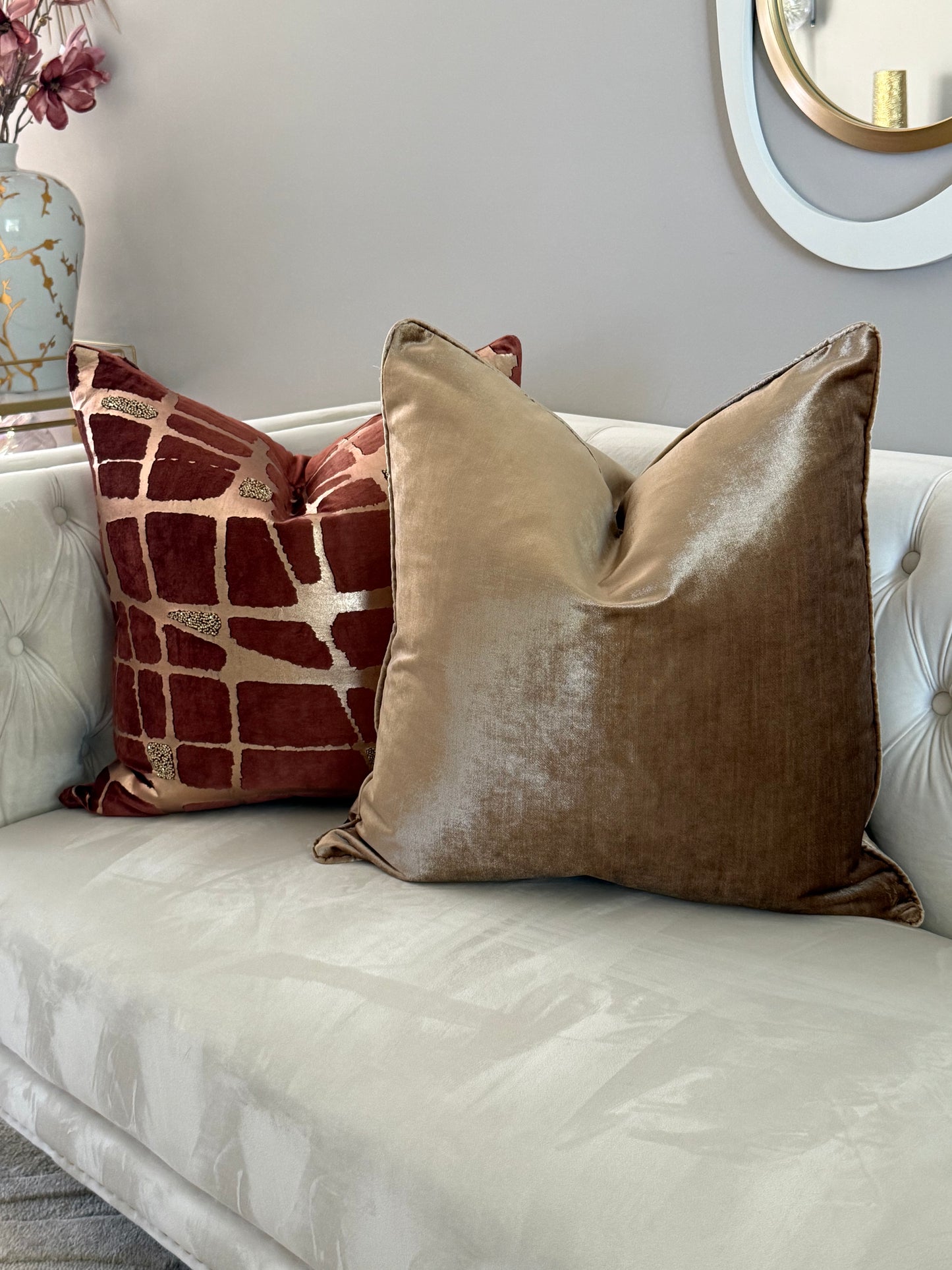 Castle Solid Light Brown Pillow