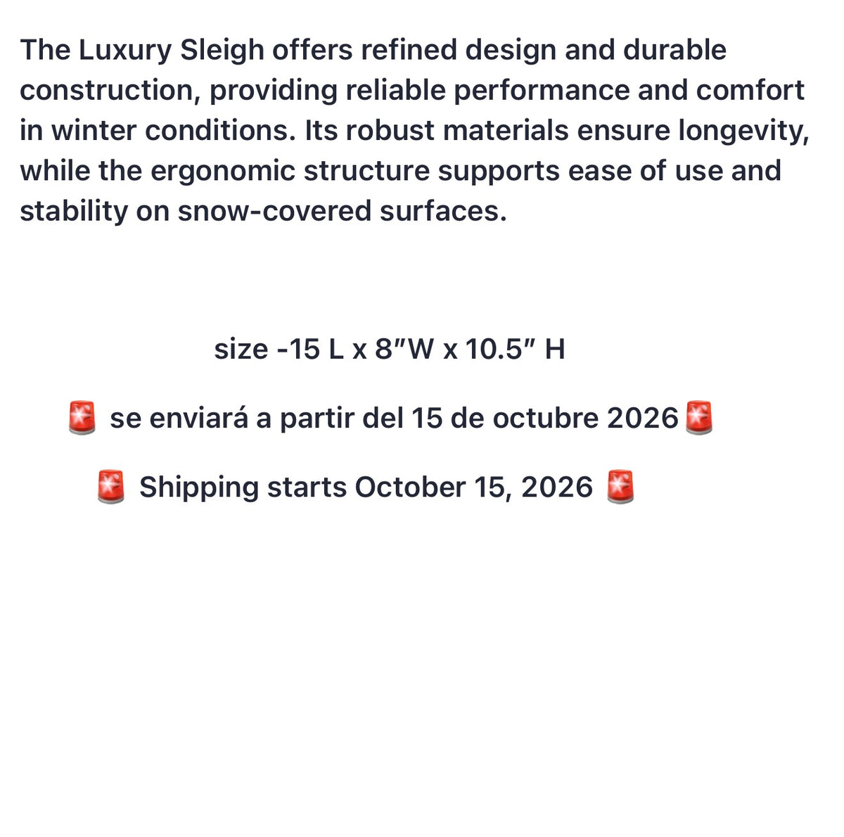 Luxury Sleigh