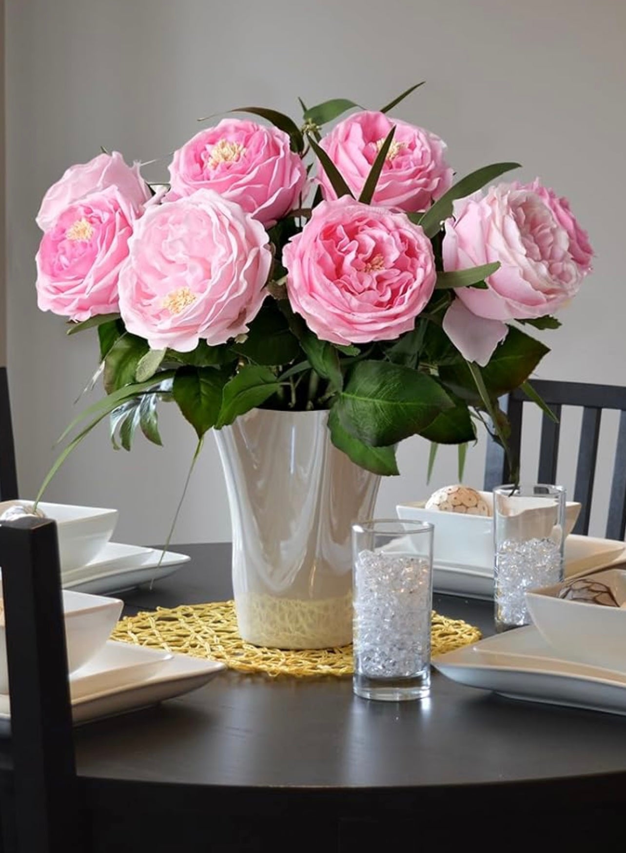 Real touch pink peonies set of 4