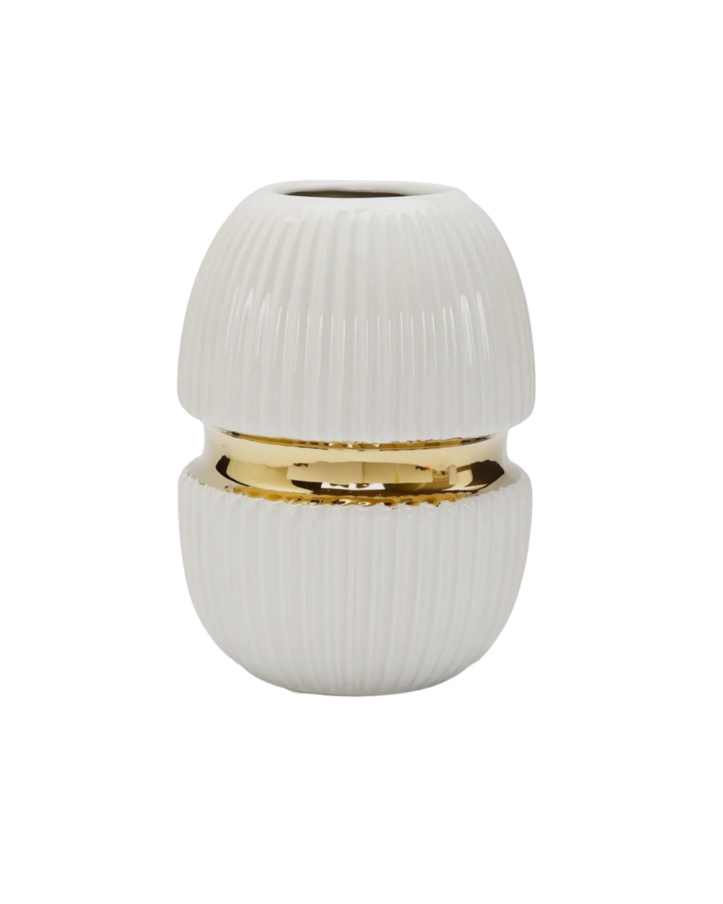 Ceramic Vase Gold Center Design