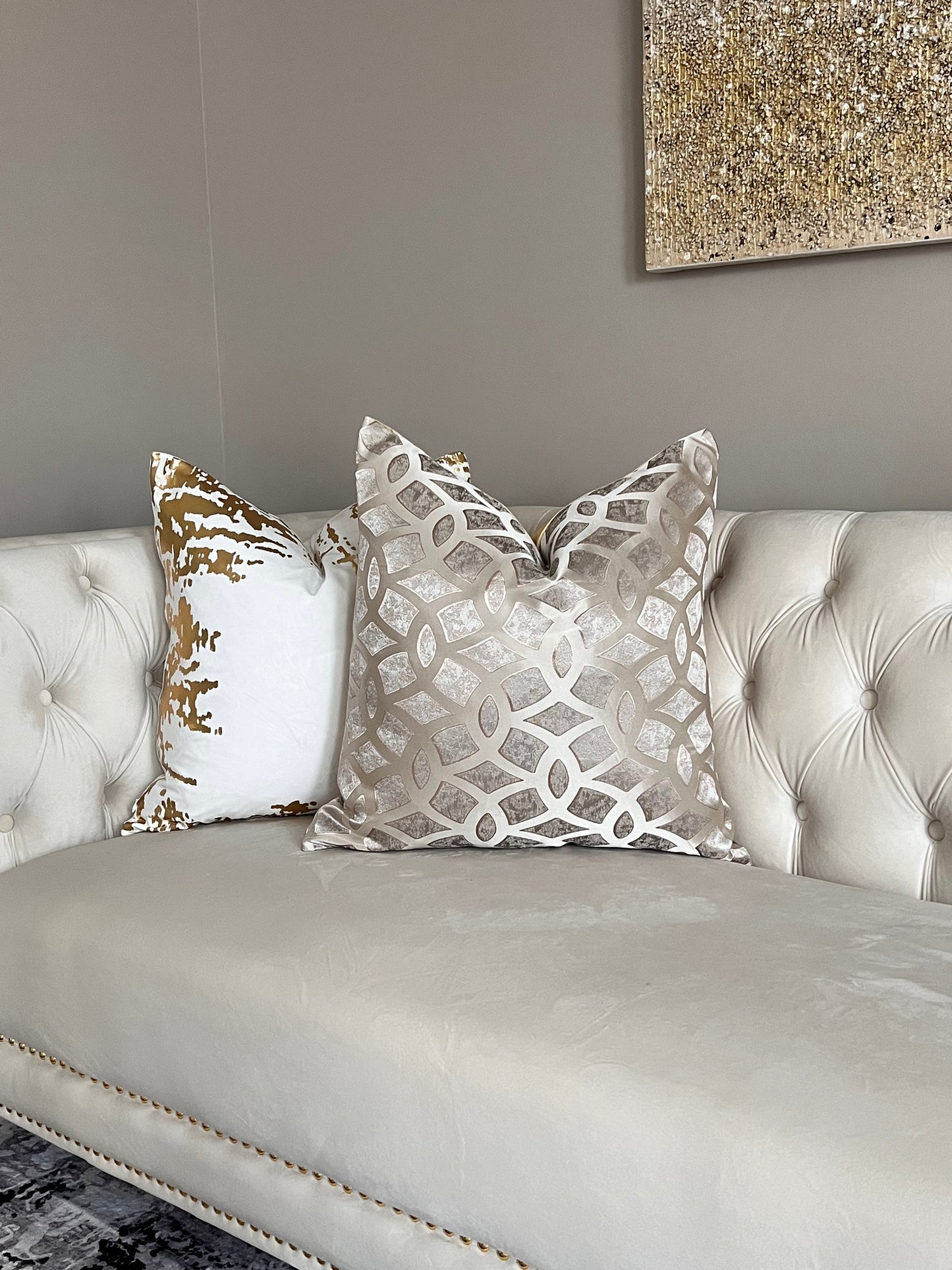 Champagne pillow cover